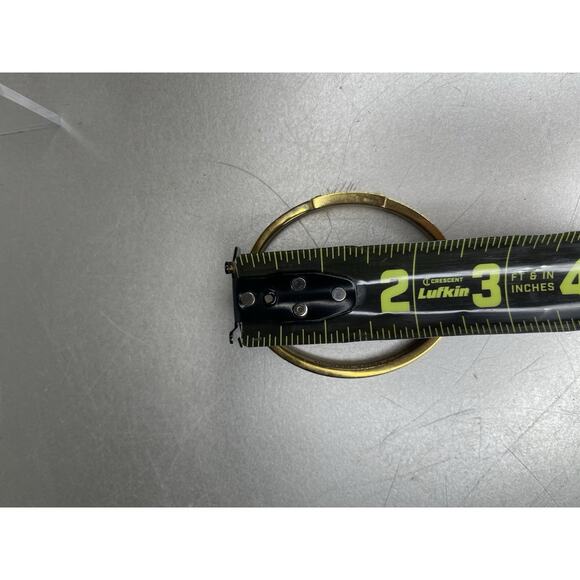 Michael Kors Gold Brown Crystals Bracelet Clasp Bangle Signed - Picture 6 of 6